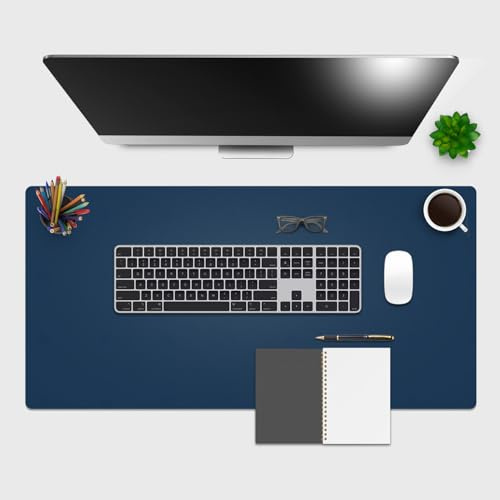 Giallobus - Tappetino scrivania - Flat - Vinile - 90L x 40l cm - 05 - Blu