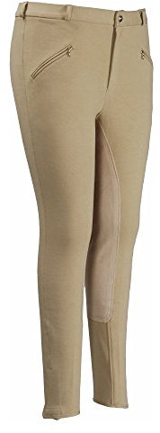tuffrider Herren Regular Baumwolle Vollbesatz Reithose, schwarz 42 hellbraun