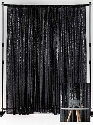Kate Schwarzer Hintergrund mit Pailletten 4x7m/1,25x2,2m Pailletten Vorhang Dekoration für Bar Studio Foto Hochzeit Dekoration Hotel Restaurant Hintergrund Vorhang
