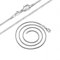 ZHUDJ Karabiner Schlange Rundkette Dünn 1MM 925 Sterling Silber Choker Halsketten Damen Schmuck Zubehör