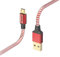 Hama Ladekabel „Reflective“ USB A auf Micro USB, Nylon, 1,5m (Schnellladung, Handy Ladekabel, Datenkabel, USB Kabel, Handykabel, USB Typ A, Knickschutz, flexibel, vergoldet, maximal kompatibel) rot