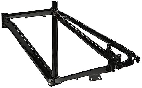 Mountainbike Rahmen Alloy Disc Fahrrad Frame Herren MTB Trekkingrad Alu Rahmensatz Interne FüHrung Female Male Haltbar Offroad Sport Hardtail Schwarz FüR 26 Bicycle 66Cm MaxtragfäHigkeit 80-120Kg