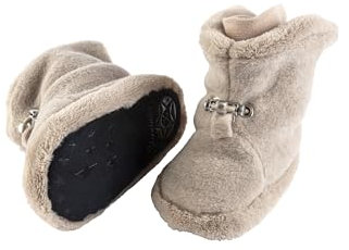 Sterntaler Babystiefel aus Microfleece, Unisex - Baby Schuhe mit rutschfester Sohle und Kordelstopper - Winterschuhe aus Teddyflausch - gefüttert, beige, 16