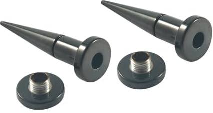 ANAZOZ Piercing Oreja Mujer 2mm-10mm,Dilatacion Orejas Acero Quirúrgico 2 Piezas Piercing Oreja Cono Tunnel Plata