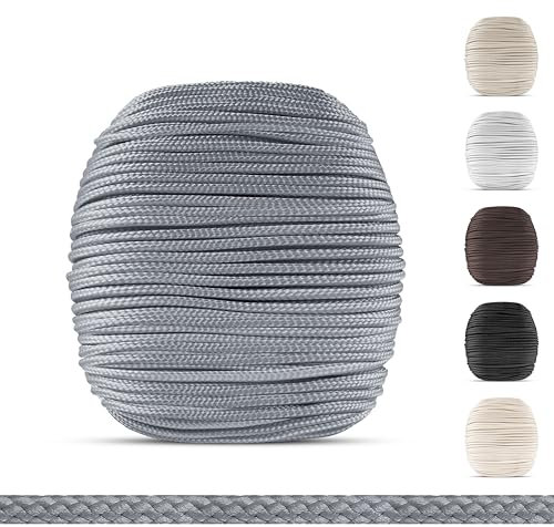 EFIXS Jalousien Schnur 2.2 mm - Grau - 10-25 Meter - Hier: 10 Meter - Premium Jalousie Zugschnur - Ersatzschnur für Holz-, Bambus-, & Aluminiumjalousien - Hochwertige Jalousie Kordel
