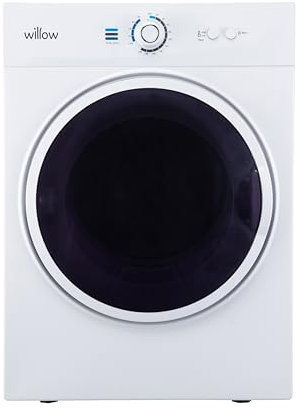 Willow WTD3W 3kg Compact Vented Tumble Dryer, Front Loading Small Dryer for Counter Top with Child Lock, Mechanical Controls, Crease Guard - White