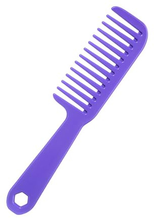 Práctico peine de dientes anchos con mango largo para un cuidado suave del cabello, peine de peluquería, herramientas de peinado