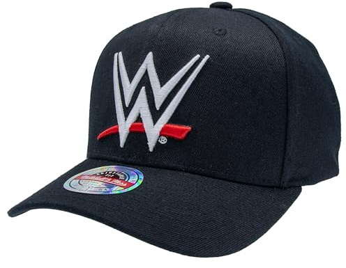 Mitchell & Ness WWE Pro Crown/Classic Red Snapback Gorra Negra Talla Única Ajustable Hombres Mujeres Niños Unisex Primavera Verano Otoño Invierno, Logotipo WWE – Classic Red, Talla única