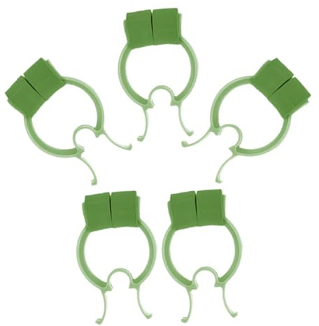 ifundom Clips Nasales de Plástico Verde para Corrección Nasal y Mejora Función Pulmonar, Espuma Eva y Pom, 5 Unidades para Entrenamiento Respiratorio y Emergencias