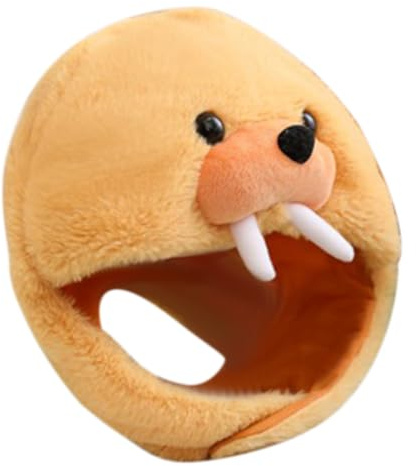 POPETPOP Gorro de Peluche Forma de Animal Marino Suave y Relleno de Algodón PP Tamaño Único para Adultos y Adolescentes Accesorio Divertido para Cosplay Fiesta y Fotografía