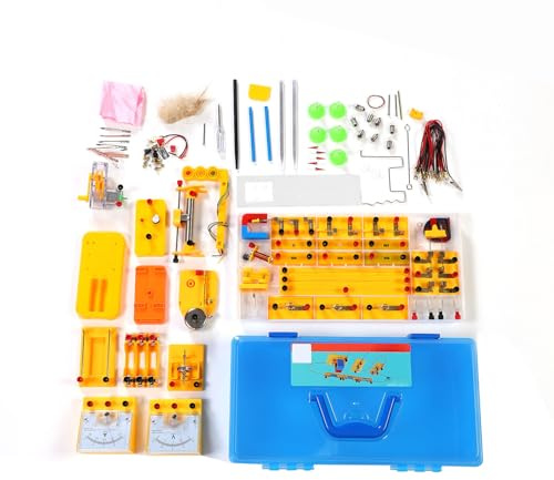 Luocute Kit D'expérimentation de Physique, Ensemble de Laboratoire d'électricité et de Magnétisme avec Ampèremètre Sensible et Interrupteur Magnétique pour Les élèves du Premier Cycle du