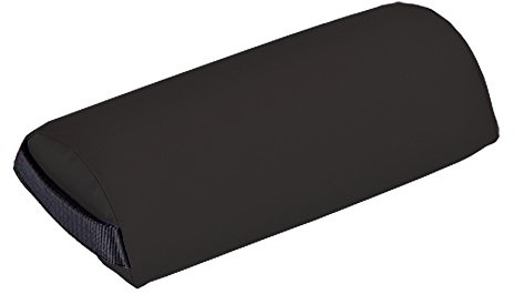 EarthLite Bolster Pillow Neck – Durable Massage Bolster, 100% PU Upholstery incl. Strap Handle/Professional Quality for Massage Tables/Back Pain Relief, Black 3Lx6Wx13H