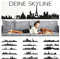 Wandora Wandtattoo Skyline New York I schwarz (BxH) 100 x 35 cm I Wohnzimmer selbstklebend Sticker Aufkleber Stadt Städte der Welt Wandsticker Wandaufkleber W1366