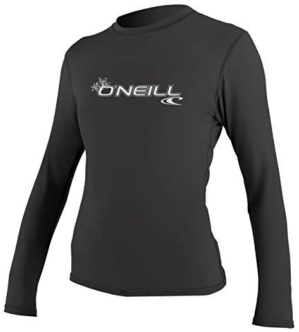 O'Neill Wetsuits Damen Women's Basic Skins Long Sleeve Sun Shirt Rash Vest, Black, L