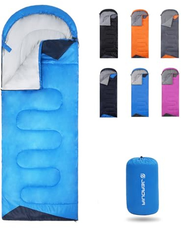 Saco de dormir para niños, adultos, niños, niñas, jóvenes, clima frío y cálido, para mochileros, ultraligero, compacto, impermeable, para camping, senderismo, (verano, primavera, otoño) - 50 grados