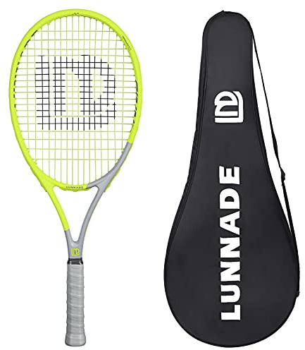 LUNNADE Raquettes de Tennis pour Adultes, 27 Pouces, Raquette de Tennis de Loisir avec Housse, pré-cordées et regrip, parfaites pour Les Hommes et Les Femmes