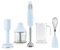 SMEG HBF22PBEU Stabmixer, Turbo-Funktion und Flowblend-Schneidsystem, mit rutschfestem Griff, integrierter Kabelaufwicklung, inkl. Zubehör, Leistung 700W, Blau