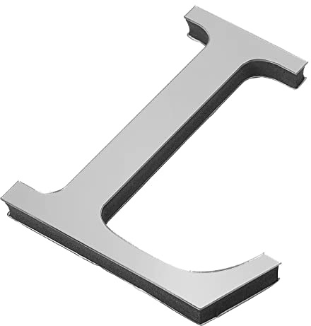 PATIKIL 3D Acrylique Alphabet Miroir Paroi Autocollants Lettre L Autoadhésif Maison Décoration Lettre Signe Art Autocollant Décalcomanie pour Bricolage Maison Décoration Argenté