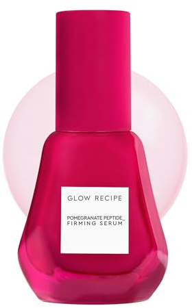 Glow Recipe Pomegranate Copper Peptides Face Serum - Plumping, Firming Multi Peptide Anti Aging Serum for Women & Men + Hydrating Hyaluronic Acid to Smooth Lines, Support Collagen & Skin Elastin, 30ml