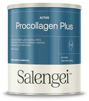 ACTIVE PROCOLLAGEN PLUS - Colágeno, glucosamina, MSM, aminoácidos, extractos de plantas | Formación del colágeno de la piel y de los huesos, funcionamiento normal de cartílagos y tejido conectivo