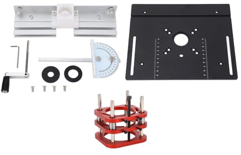 Base de mesa de fresadora con recorrido de 51 mm, de elevación manual, diseño universal, altura ajustable para maquinaria de carpintería, construcción de acero inoxidable y