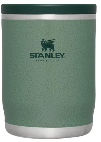 Stanley Adventure to-Go Food Jar 0.53L - 6 Hours Hot - 6 Hours Cold - Leakproof Food Flask - Easy Clean Wide Opening - Dishwasher Safe - BPA-Free Soup Flask - Hammertone Green