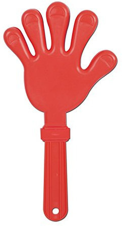 Beistle Giant Hand Clapper, 15-Inch, Red