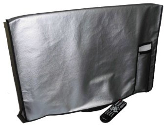 Large Flat Screen TV/LED / HDTV Vinyl Padded Dust Covers With Remote Control Pocket For Protection from Weather Elements (42 Cover - 40.75 x 4 x 25)