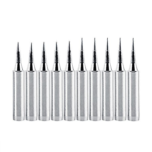 QISF 5 PCS 900M-T-B + 5 PCS 900M-T-I Lead-free Soldering Solder Iron Tips Replacement for Hakko, Radio Shack, TENMA, ATTEN, QUICK, Aoyue, Yihua Soldering Station And More Tool