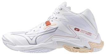 Mizuno Zapatos de Voleibol para Mujer, Blanco, 38.5 EU