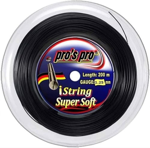 Pros Pro iString Super Soft - Cuerda (200 m, 1,25 mm), color negro