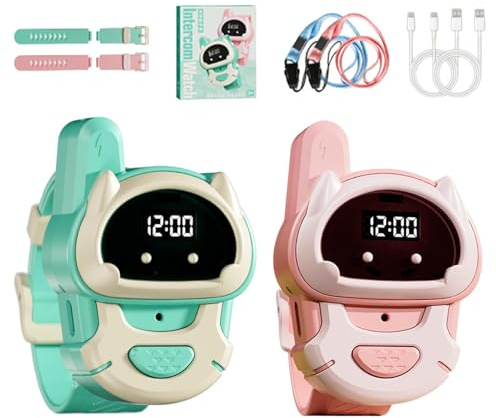 Walkie Talkies para niños,Walkie Talkies para niños,Interfono bidireccional - Reloj Walky Talky con Radio de Largo Alcance para niños, interfono Interactivo al Aire Libre para niñas de 3 a 5 años