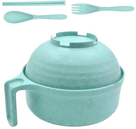 Generico Scodella Per Ramen Microonde, Utensile Per Cottura Rapida, Materiali Alimentari Sicuri, Include Forchetta, Perfetto Per Zuppe, Pasta, Alimenti Da Microonde, Salva