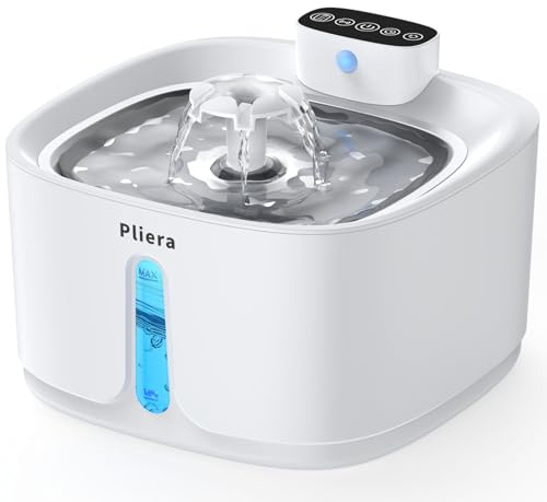 Cat Water Fountain for Drinking, 3.2L Wireless Battery Operated Cat Water Fountain 4000mAh with Motion Sensor, 2 Spouts, Ultra Quiet Stainless Steel Tray Pet Water Fountain