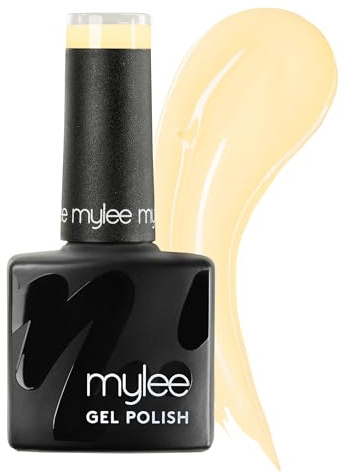 Mylee Gel Nail Polish 8ml [Custard] - UV/LED Soak-Off Nail Art Manicure Pedicure for Professional, Salon & Home Use [Yellow/Orange Range] - Long Lasting & Easy to Apply