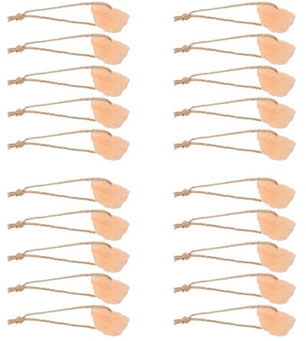 KESYOO Blocchi di sale minerale naturale per animali domestici, 20 pezzi, foro per appendere 50-70 g, ogni integratore essenziale per criceti, conigli alpaca e cervi giocattolo masticabile