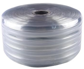 Ayztantine Tiras de Cortina de PVC Transparente Cortina de Tiras PVC for congeladores, refrigeradores y Puerta almacén, Transparente, Impermeable, 164 x 7