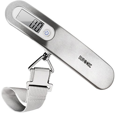Duronic LS1013 Gepäckwaage | 50 kg digitale Kofferwaage | Hängewaage mit LCD und Tara Funktion | Fischwaage Digitalwaage Handwaage Waage für Koffer Reisen Flugzeug | Reisegepäckwaage Digitalwaage