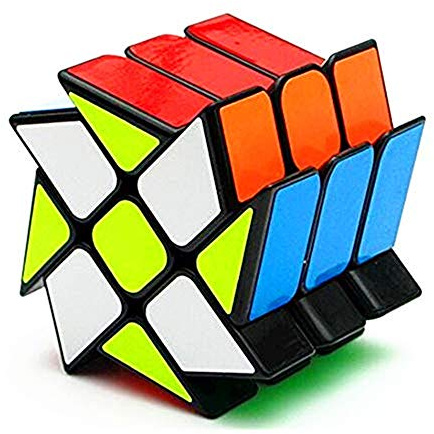 CuberSpeed Windmill Magic Cube 3x3 Black Wheel Fenghuolun Twisty Puzzle 3x3x3 Speed Cube Puzzle