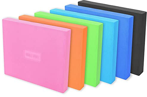 Gorilla Sports® Cuscino da Equilibrio - in Plastica Elastica, 47 x 40 x 5,5 cm, Antiscivolo, 6 Diversi Colori - Tappetino di Coordinazione, Riabilitazione, Balance Pad, Propriocettivo, Ginnastica
