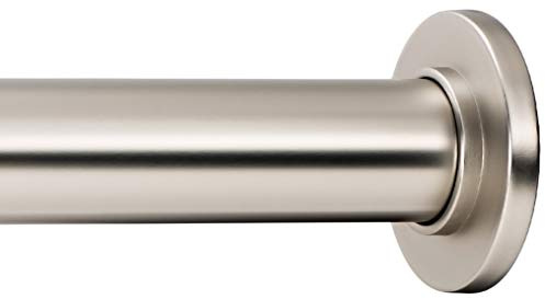 Ivilon Tension Curtain Rod - Spring Tension Rod for Windows or Shower, 54 to 90 Inch. Satin Nickel