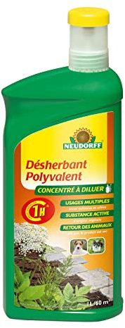 Neudorff Finalsan Désherbant Polyvalent Concentré, 1 l – Élimination des mauvaise herbes, Désherbant concentré, Désherbant total pour massifs, rosiers, arbres, arbustes et anti-mousse