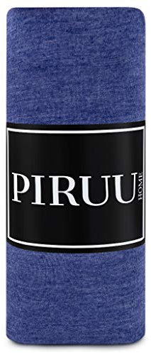 Jersey Spannbettlaken Spannbetttuch Bettlaken Baumwolle (Dunkelblau, 140x200 cm)