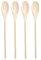 Lot de 4 cuillères de cuisine en bois de hêtre – Set d'ustensiles pour cuisiner, rôtir et cuire au four – 30,5 cm Design en une seule pièce – Accessoires anti-rayures – Pelle
