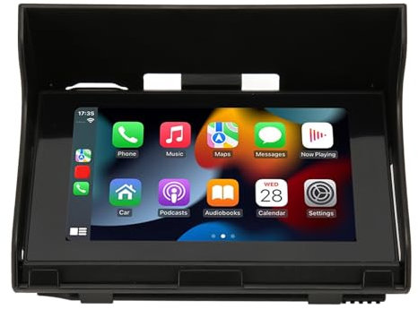 Carplay Inalámbrico Portátil y Pantalla Automática Android para Motocicleta, Estéreo de Coche con Doble BT, IP67 Resistente Al Agua, Navegador GPS Estéreo para Moto para MirrorLink
