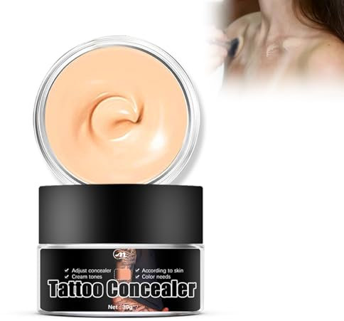 Tattoo Concealer, copertura del tatuaggio,correttore di cicatrici, rimozione del tatuaggio,correttore di cicatrici per il corpo e le gambe, correttore di cicatrici per uomini e donne,colore chiaro 1