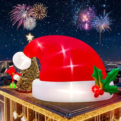 Kalolary Decoración navideña Hinchable con iluminación LED – Figura navideña Grande para Interior y Exterior, decoración navideña para jardín y casa