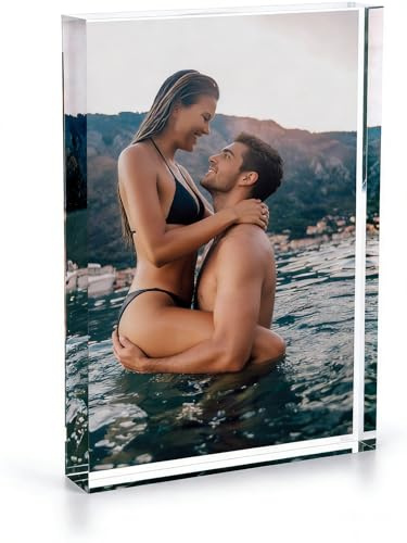 JITUIHOM Acrylic Photo Wall Art, Picture Printed on Glass, Custom Photo Gifts, 7x5 Vertical | Fathers Day, Home Decoration, Gifts for Wedding, Art Frame, Custom Print, Personalized Gifts