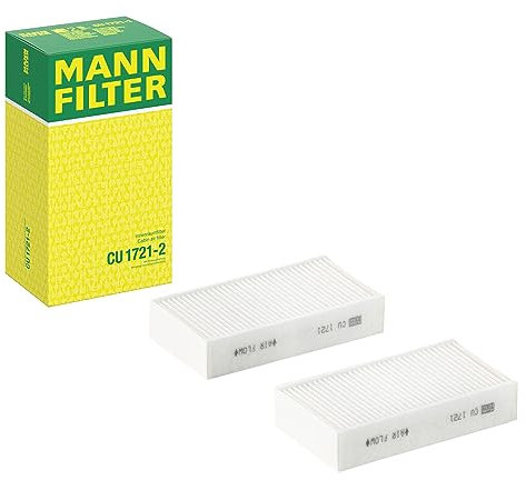 MANN-FILTER CU 1721-2 Innenraumfilter/Kabinenluftfilter (2er Set) - für Pkw + Transporter