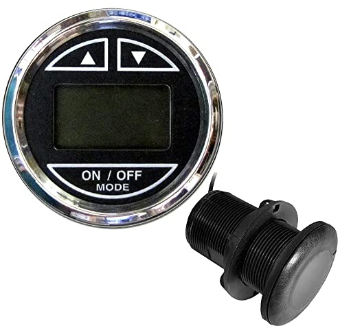 Faria 13795 Chesapeake Depth Sounder Thru-Hull - Black SS, 2